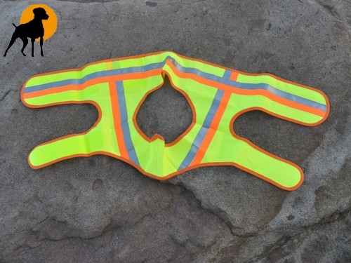 Akah Nylon Hundewarnweste mit Rückenöffnung, Gr. 2 (z.B. Terrier), Signalgelb