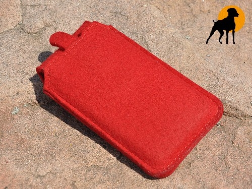 Hunter Filz-Handytasche für iPhone o.ä., Rot