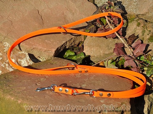 HWP Biothane Beta Doppelführleine 3-fach, 13mm x 230cm