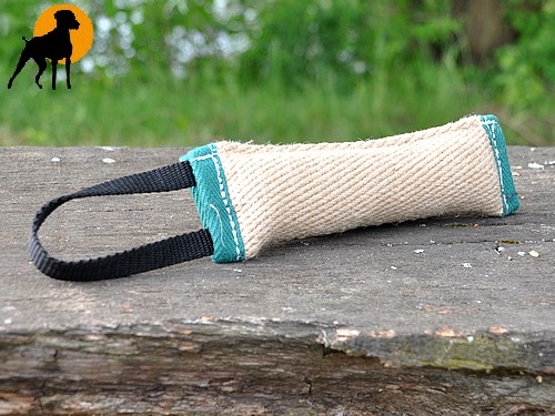 Jute-Beißwurst 5 x 25cm mit Griffschlaufe, 130g