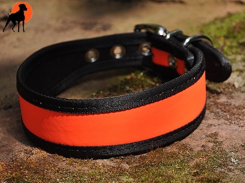 Warnhalsband Nylon gepolstert, 30/50cm, Signalorange