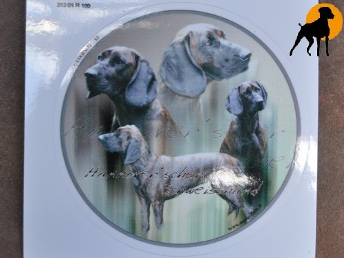 .Design-Aufkleber Hannoverscher Schweißhund, 10cm