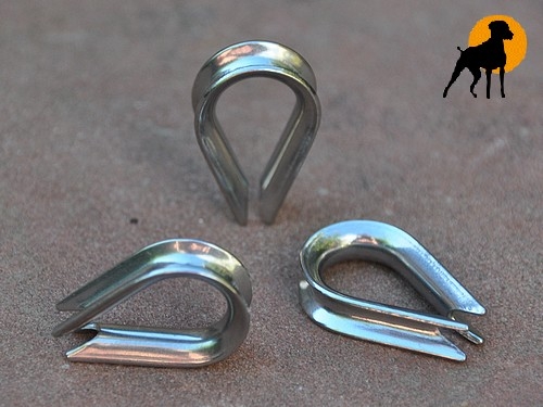 Seilkausche für 4-5mm Seile, Edelstahl