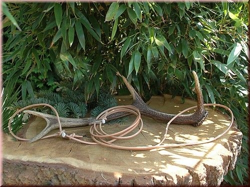 Flüsterleine aus Rundleder, 6mm x 320cm