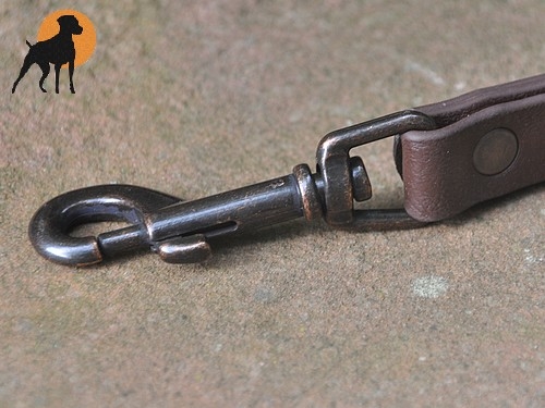 Biothane Beta Antik Kurzführer 19mm x 25cm m.HS, Karabiner Altkupfer
