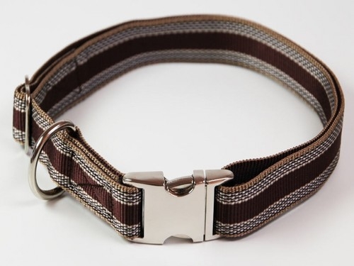 Halsband Nylon Muster AluMax, Braun