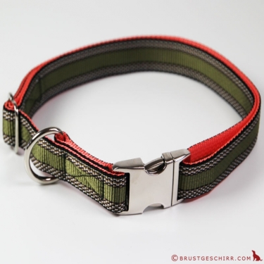 Halsband Nylon Muster AluMax, Khaki