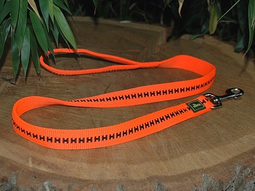 Hunter Führleine Safety Grip 25mm x 100cm, Orange