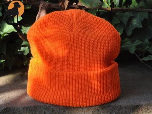 Rollstrickmütze Acryl Signalorange