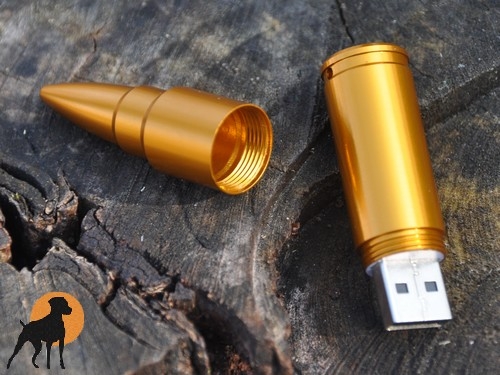 USB Stick Patrone, 4GB, Farbe: Gold