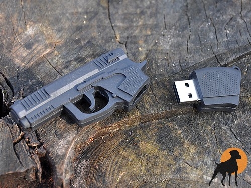 USB Stick Pistole, 4GB, Farbe: Schwarz