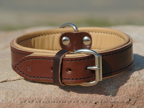 Naturlederhalsband Classic, gefüttert 30/35mm x 45cm