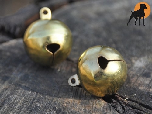 Ortungsglocke 25mm mit Öse, goldfarben