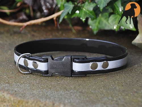HWP Biothane Reflect Halsband 19mm, mit PVC Verschluß