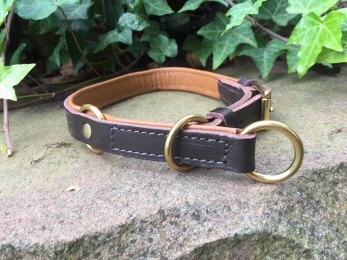 Softlederhalsband mit Nappaleder gefüttert, 20mm x 60cm