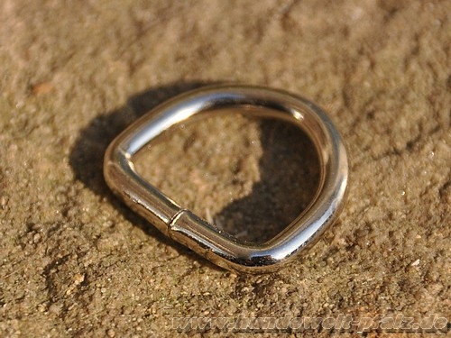 D-Ring geschweißt,  10x9x2,1mm, vernickelt