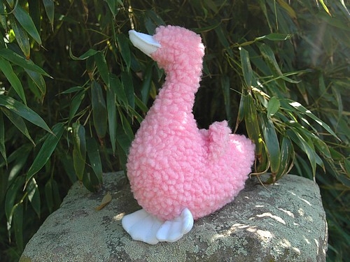 Lammfell Spielzeug Schwan, 20cm