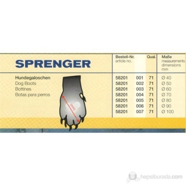 Sprenger Hundegaloschen aus Naturkautschuk (4 Stk.) 60mm