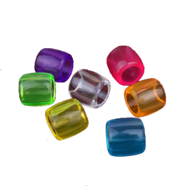 Acrylperle Transparent 12x11mm, Loch ca. 6mm