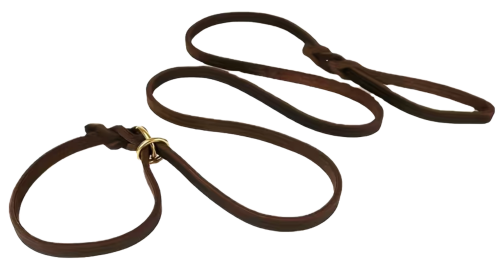 HWP Retrieverleine / Agilityleine aus Softleder, geflochten, ca. 15mm x 150cm