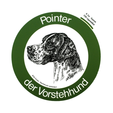 Aufkleber Jagdgebrauchshund Pointer
