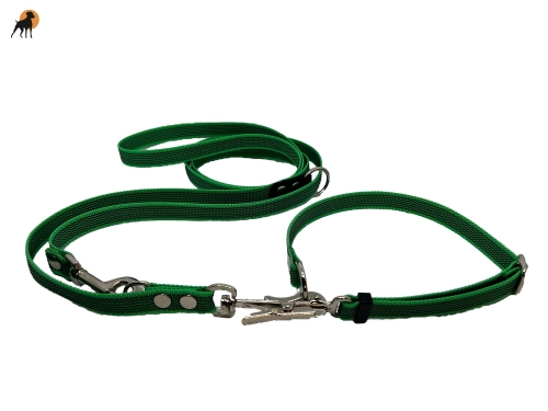 HWP Jagd- und Befreiungsleine gummiert 3-fach verstellbar, 20mm x 230cm