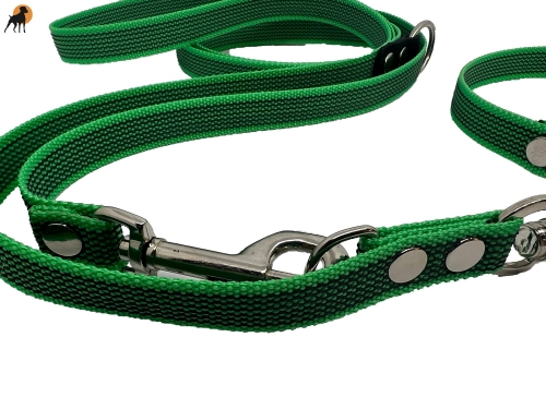 HWP Jagd- und Befreiungsleine gummiert 3-fach verstellbar, 20mm x 230cm