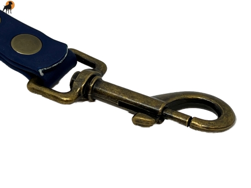 Biothane Beta Antik Kurzführer 19mm x 25cm m.HS, Karabiner Altmessing