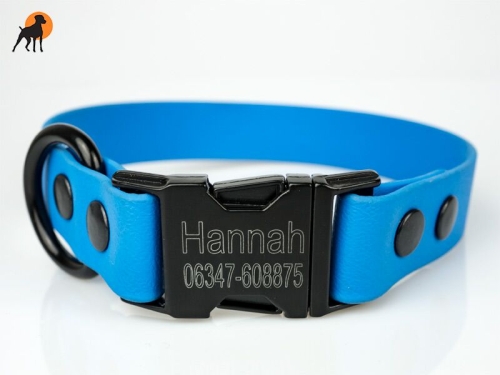 HWP Biothane Beta Maßhalsband 19mm mit Metallschluß und Gravur