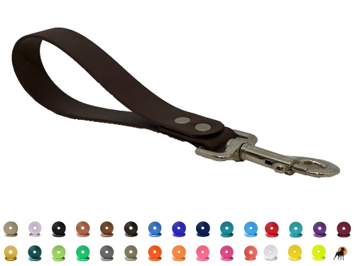 Biothane Beta Kurzführer 25mm x 25cm m. HS, Karabiner verchromt