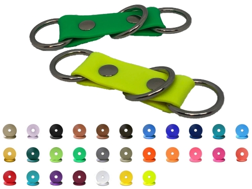 Biothane Adapter für Paracord 25mm Zugstop, Ringe Edelstahl Rostfrei