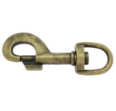 Karabinerhaken 85mm, für Seile bis 20mm, Antik-Optik