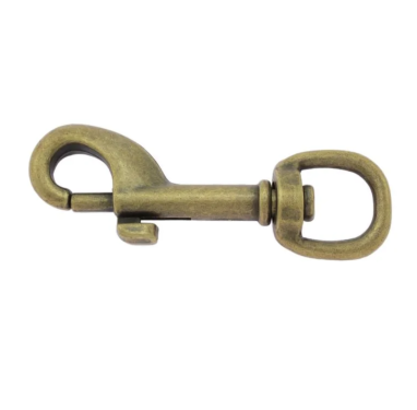 Karabinerhaken 70mm, für Seile bis 13mm, Antik-Optik