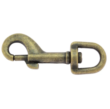 Karabinerhaken 56mm, für Seile bis 12mm, Antik-Optik