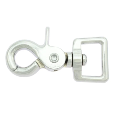 Scherenkarabiner für Gurtbänder 62mm - Verchromt
