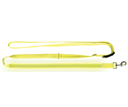 Flash LED Joggingleine, mit USB, 25mm x 185-255cm, neongelb