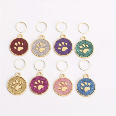 Hundemarke Pfote, 27mm, goldfarben