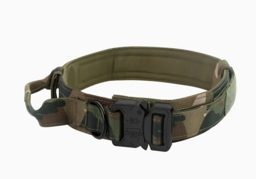 Sicherheitshalsband 38mm mit Metallverschluß und Haltegriff, camouflage