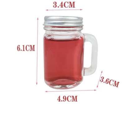 Mini-Mason Jar Bügel-Shotglas, mit Deckel, 40ml