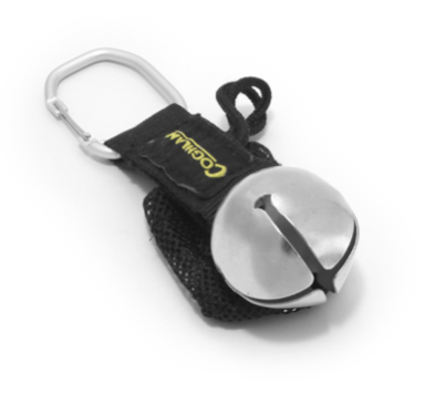 Bärenglocke / Ortungsglocke mit Karabiner - chrom