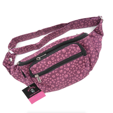 Bauchtasche Crossbodybag Gassi-Tasche S-XXXL Stoff - Torino, Magenta