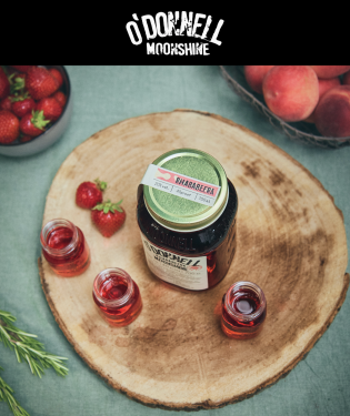O'Donnell Moonshine Likör Rhababeera (20% vol.), Starter Set mit Ausgießer, 700ml