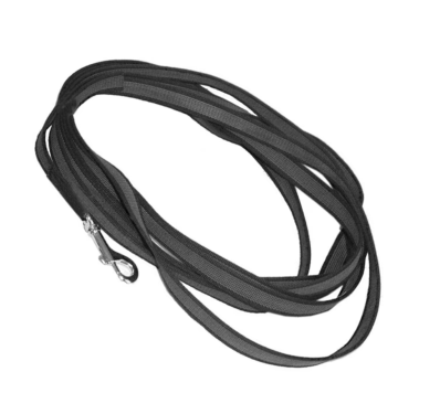 Sporthund Schleppleine, gummiert, 14mm x 10m, schwarz