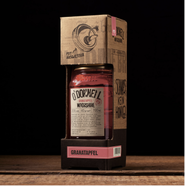 O'Donnell Moonshine Likör Granatapfel (20% vol.), Starter Set mit Ausgießer, 700ml