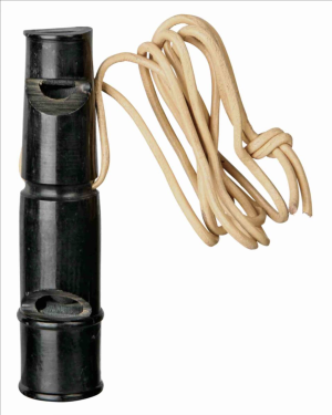 Büffelhorn Doppeltonpfeife 9cm