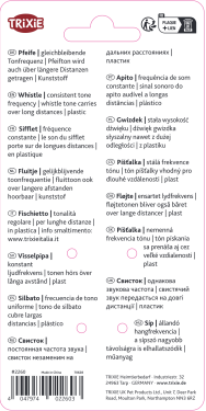 Trixie Einzeltonpfeife, Kunststoff, 6cm