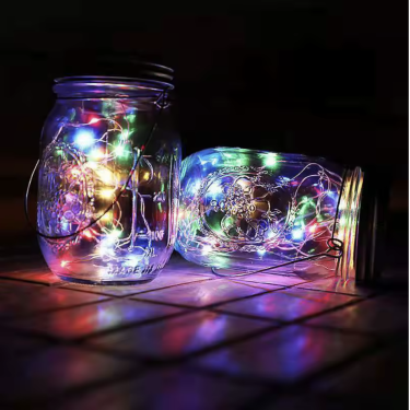 Moonshine Glasaufsatz Solarleuchte, mit Lichterkette 30 bunte LED´s