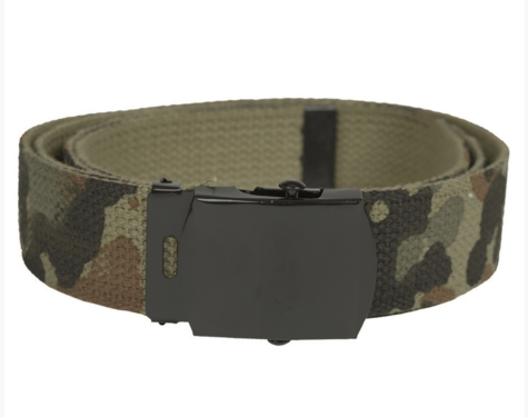 Milterc US Hosengürtel aus Baumwolle 30mm, Camouflage Woodland