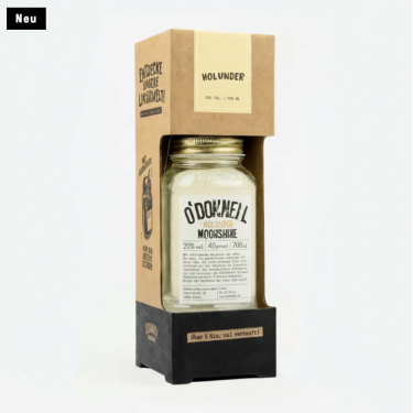 O´Donnell Moonshine Hollunder Likör - 20% vol., 700ml, ohne Ausgießer