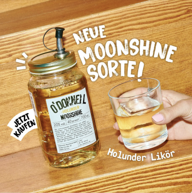 O´Donnell Moonshine Hollunder Likör - 20% vol., 700ml, ohne Ausgießer